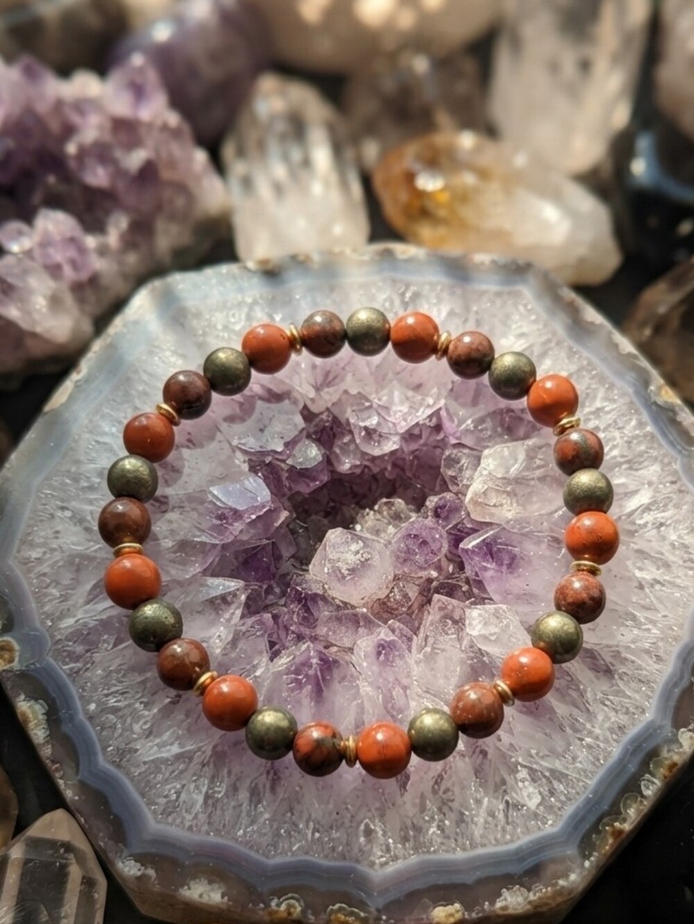 Jasper/Pyrite Bracelet